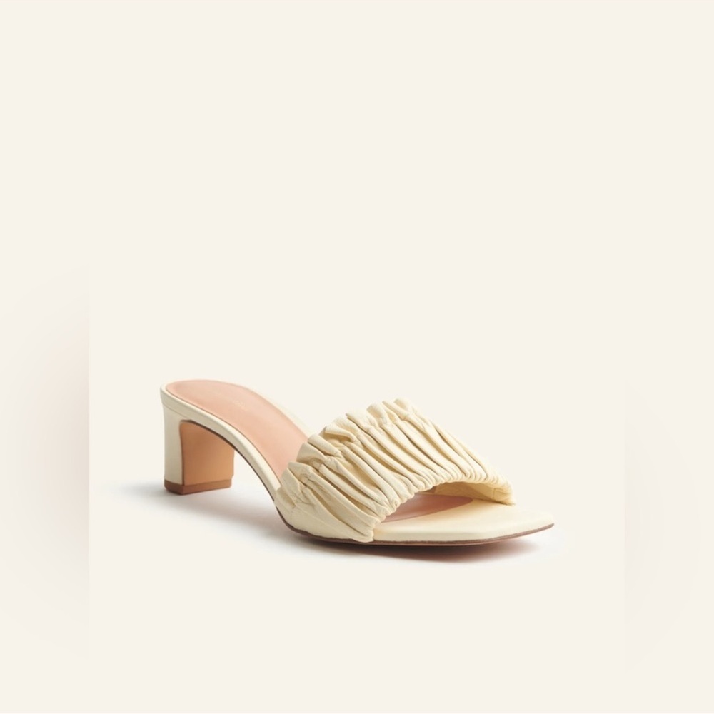 Reformation Shereen Ruched Block Heel Mule Size 9 - Picture 3 of 10